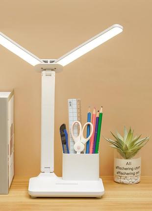 Лампа led настільна подвійна ra 95+ usb puluz tbd0601703801