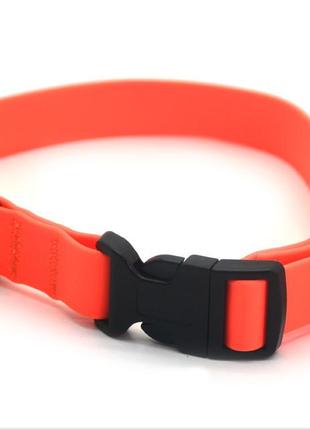 Нашийник для собак 2,5 см 35-50 см біотановий помаранчевий 1027
