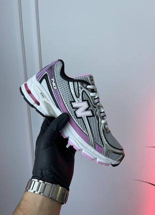 Женские летние текстильные кроссовки new balance 740 silver pink
