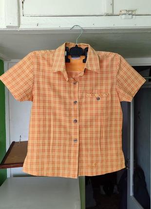 Легенькая рубашка шведка блузка jack wolfskin travel shirt