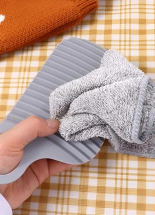 Міні пральна дошка дорожня для ручного прання сіра