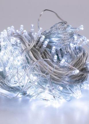 Гірлянда нитка світлодіодна garlandopro 400 led лампочок 18м 8 режимів лед гірлянда білий7 фото