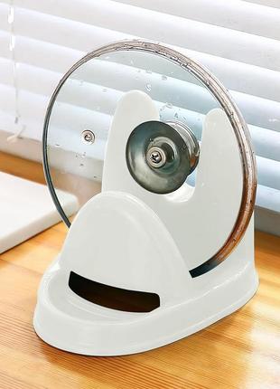 Кухонная подставка сушилка для крышек, поварешек, тарелок и досточек, белая