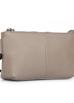Жіноча сумка крос-боді сіра alex rai містка сумочка жіноча шкіряна сумка-клатч через плече