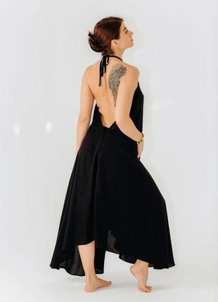 Женское длинное платье с открытой спиной black pearl rao wear one size рост 165-175 см2 фото