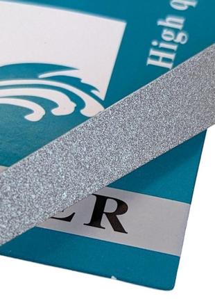 Пилочка маникюрная для ногтей металлическая сапфировое напыление zinger classic 17.5 см