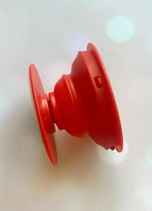 Держатель для смартфона/планшета попсокет popsocket красный :: авокадо и зайчонок (принт 311) 3