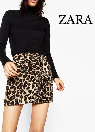 Трендова леопардова юбка zara1 фото