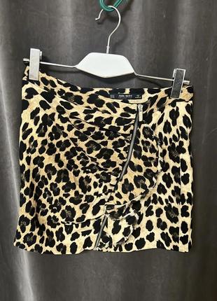 Трендова леопардова юбка zara2 фото