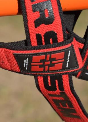 Лямки для тяги power system ps-3401 lifting straps duplex black/red9 фото