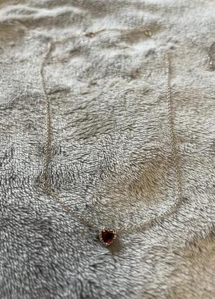 Подвеска красное сердце