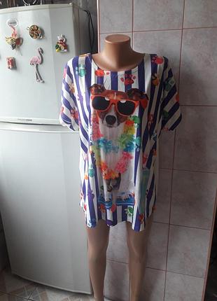 Совершенно новая с биркой яркая футболка. (италия). размер xl