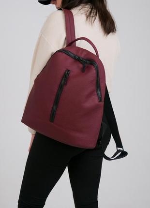 Компактний жіночий рюкзак like в екошкірі, бордовий колір