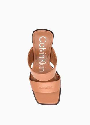 Мюлі жіночі шкіряні calvin klein босоніжки слайди шльопанці