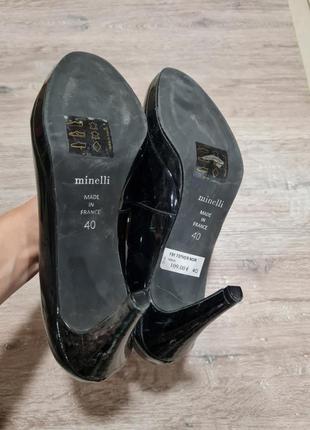 Лаковані туфлі на каблуках minelli 25.5см7 фото