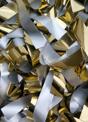 Стрічки для паперового шоу, конфетті, срібло, золото, синій