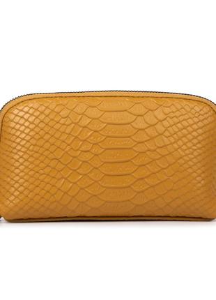 Косметичка шкіра 60096 yellow