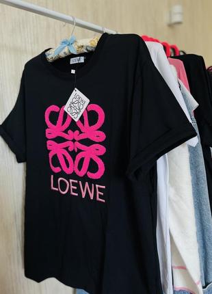 Чорна футболка loewe2 фото