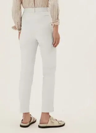 Невероятные большие шикарные брюки marks m & s белые крупные стильные классные4 фото