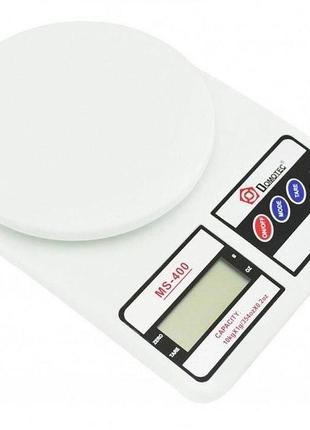 Кухонные весы domotec ms-400 до 10 кг с батарейками