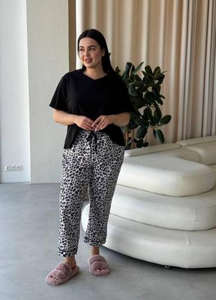 Піжама do2847 біло-фіолетове лео