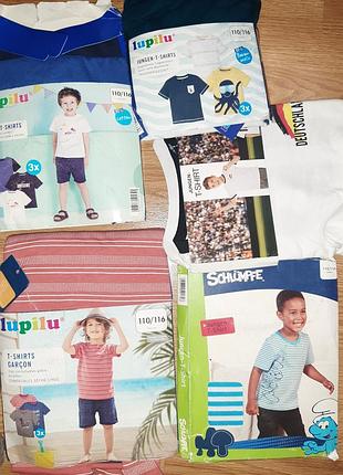 Детская футболка для мальчика 110-116 на 4-6 лет lupilu новые качественный хлопок