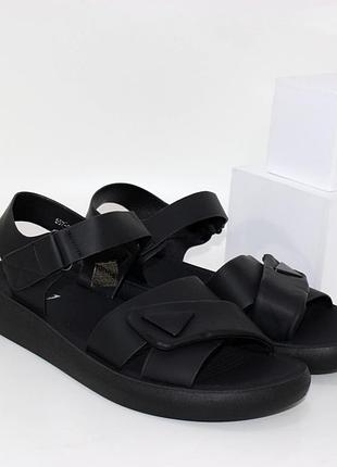 Черные босоножки женские, удобные босоножки на липучке, босоножки жеэнкие