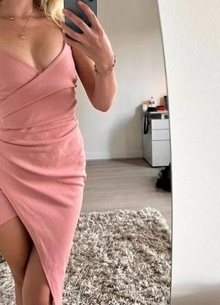 Сукня, елегантна сукня prettylittlething , сукня вечірня, плаття рожеве