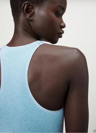 Блакитна майка топ резинка zara