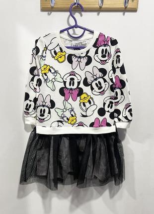 Платье детское для девочки с фатином minnie mouse / минные маус
