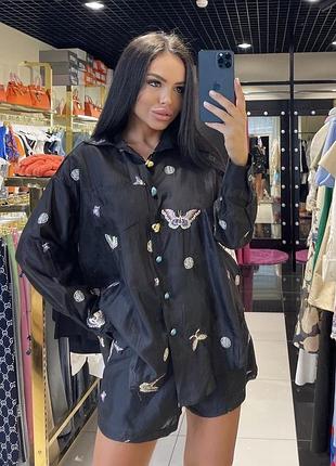 Летний костюм с шортами в стиле zimmermann