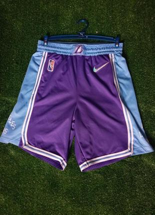 Фиолетовые баскетбольные шорты лос анджелес лейкерз nike los angeles lakers nba swingman shorts