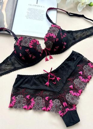 Розкішний мереживний комлект aubade бюстгальтер та трусики