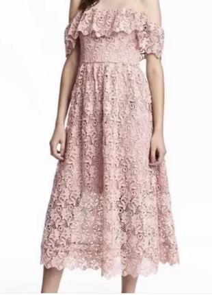 Zara платье, праздничное платье, платье из кружева
