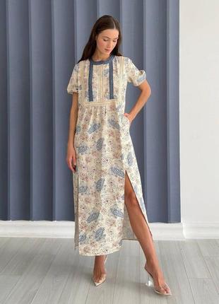 Женское платье из костюмной ткани льняного переплетения 44-50 размеры