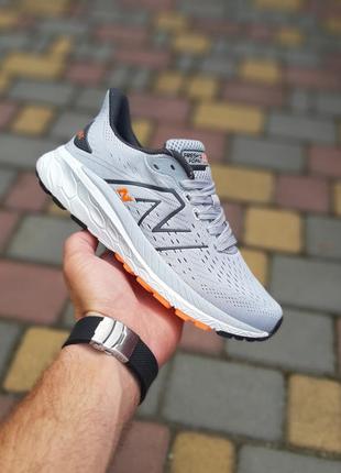 New balance 860 серые с оранжевым женские кроссовки кеды Бурный баланс весенние летние демисезонные демисезон низкие текстильные сетка легкие топ качество6 фото