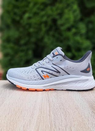 New balance 860 серые с оранжевым женские кроссовки кеды Бурный баланс весенние летние демисезонные демисезон низкие текстильные сетка легкие топ качество10 фото
