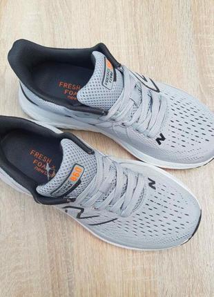 New balance 860 серые с оранжевым женские кроссовки кеды Бурный баланс весенние летние демисезонные демисезон низкие текстильные сетка легкие топ качество7 фото