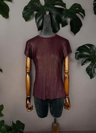 Сияющая бордовая футболка ted baker