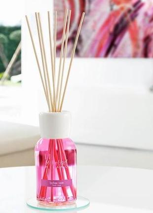 Ароматический диффузор "личи и роза", италия millefiori milano natural diffuser.