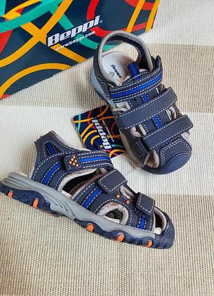 Закриті спортивні сандалі для хлопчика 100% шкіряна устілка beppi (португалія), відмінна якість