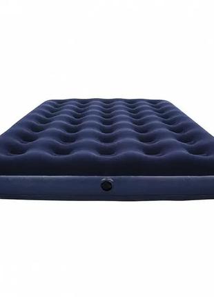 Матрац надувний двомісний avenli flocked air bed twin 191х99х22 см синій2 фото