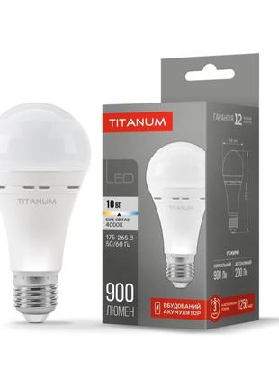 Led лампа аварійного освітлення titanum a68 10w e27 4000k