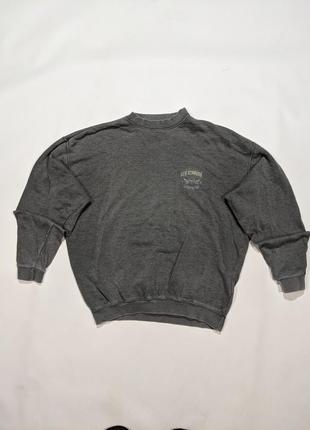 Мужской винтажный потертый серый свитер levis strauss
