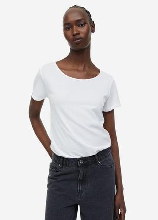Футболка белая женская топ h&m hm оригинал ✅ s m