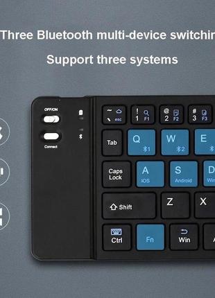 Мини-складная bluetooth-совместимая клавиатура для ipad, android, windows, ios, телефона, планшета9 фото