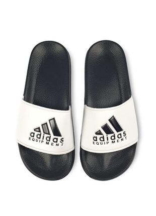 adidas jual slides  • black white •
