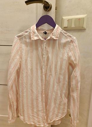 Сорочка в рожеву смужку