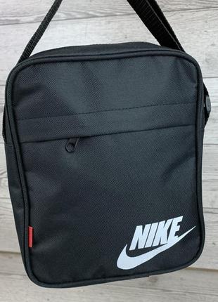Барстека nike, мужская сумка через плечо, текстильная барсетка на три отделения, брендовая сумка2 фото