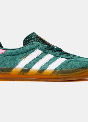 Жіночі кросівки адідас газель adidas wmns gazelle indoor 'collegiate green pink'